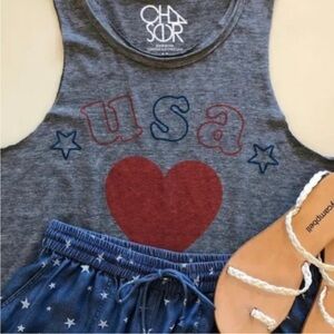 Chaser USA Racerback Patriotic USA Tank (O)